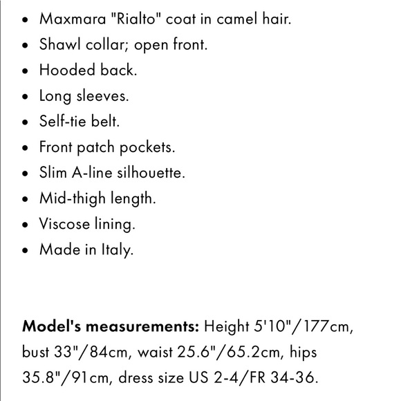 MaxMara Rialto Camel Hair Belted Short Hooded Coat - Picture 8 of 8